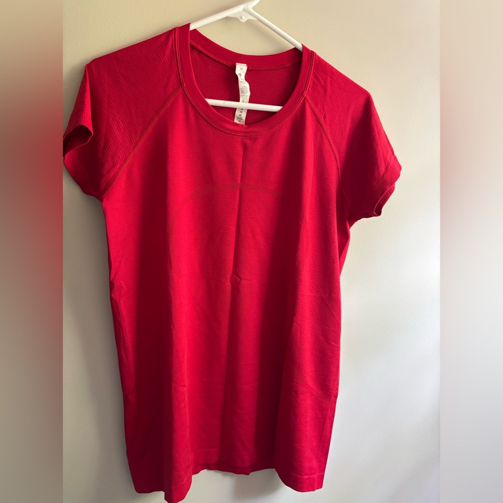 Lululemon Athletica Red Swiftly Tech Top